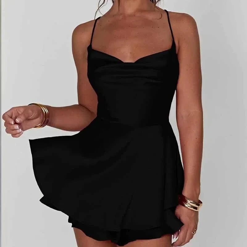 Women’s Backless Satin Dress